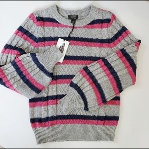 🌾🌻 Halogen Stripe Crewneck Sweater 🍁🍂 price drop!!